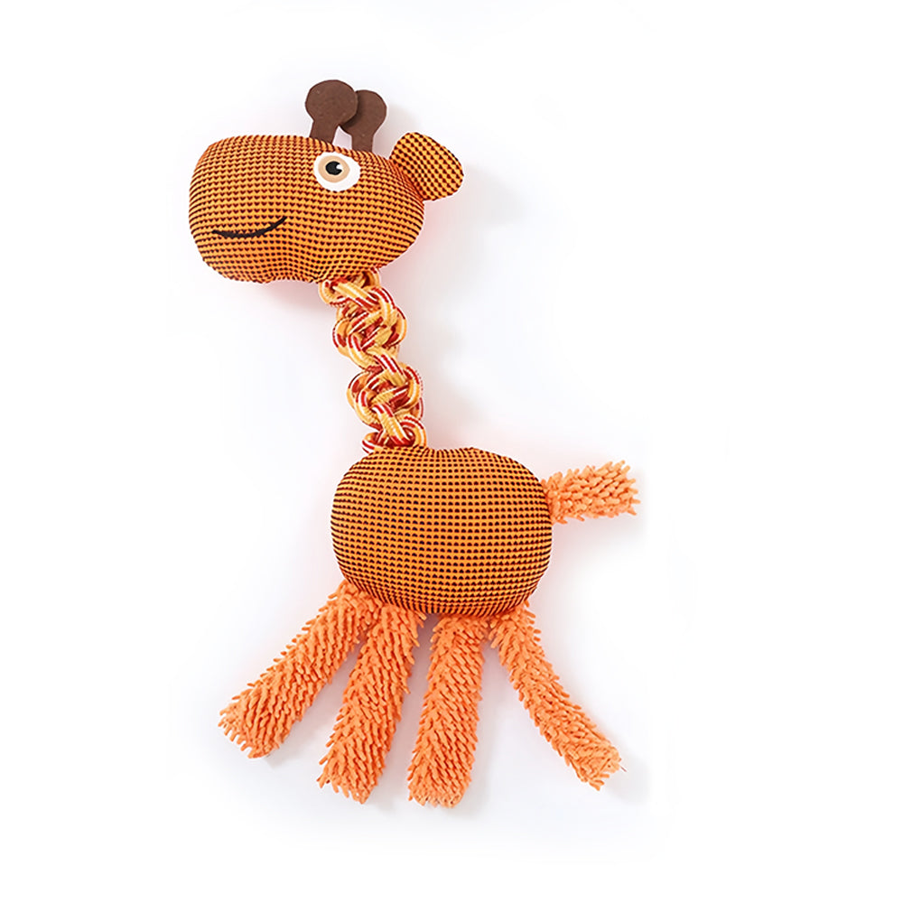 Durable Squeaky Animal Rope Pet Toys