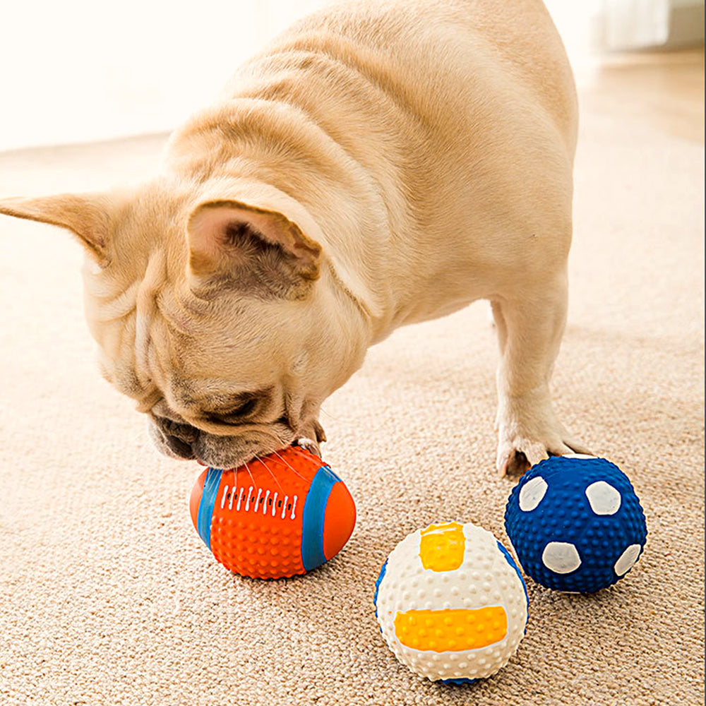 Squeaky Latex Dog Toy Ball