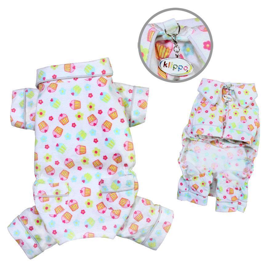 Cupcake Fanatics Flannel Dog Pajamas