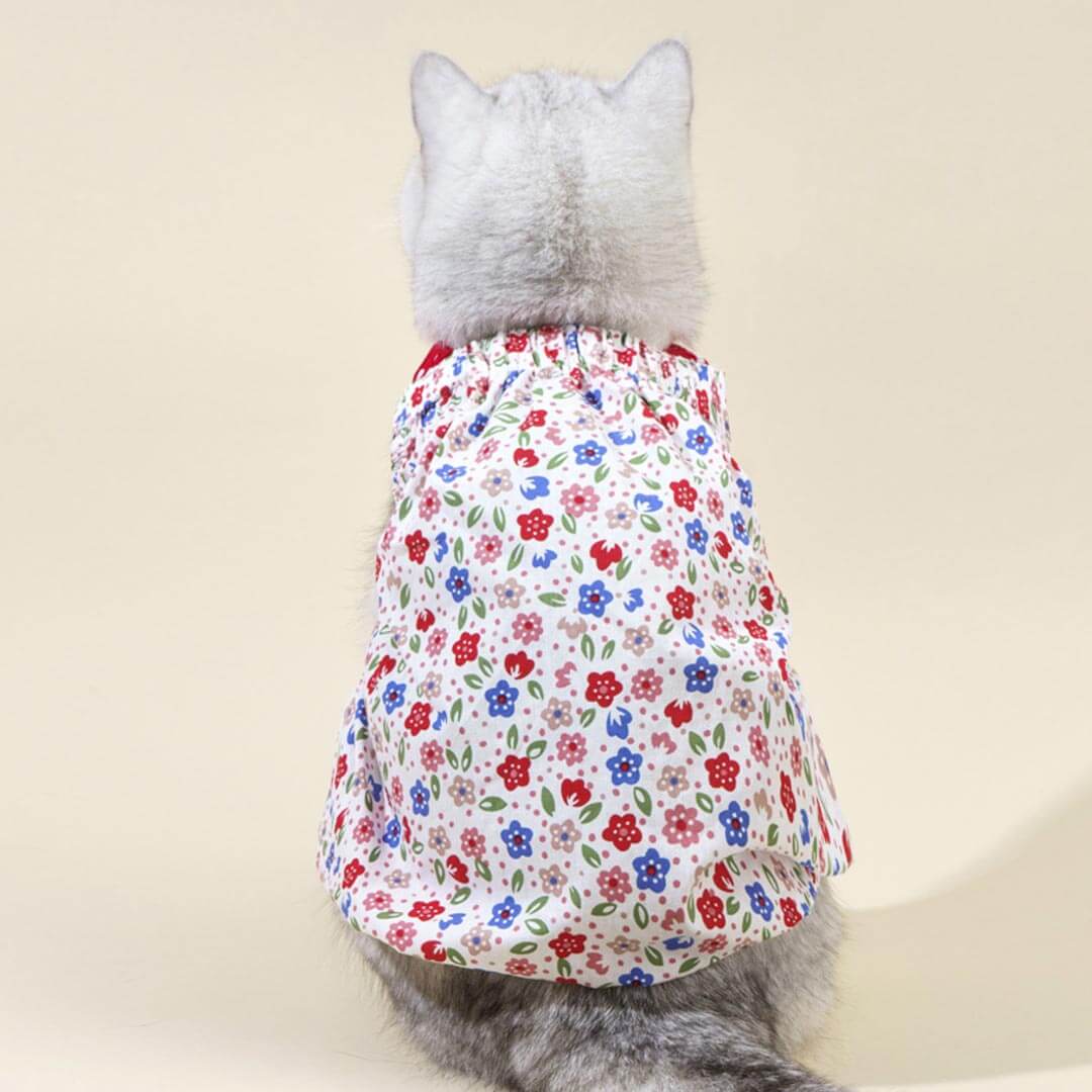 Daisy Cat Dress & Bow Set