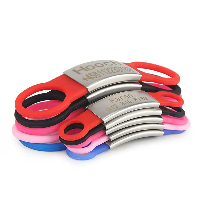 Silicone engraved identification accessories