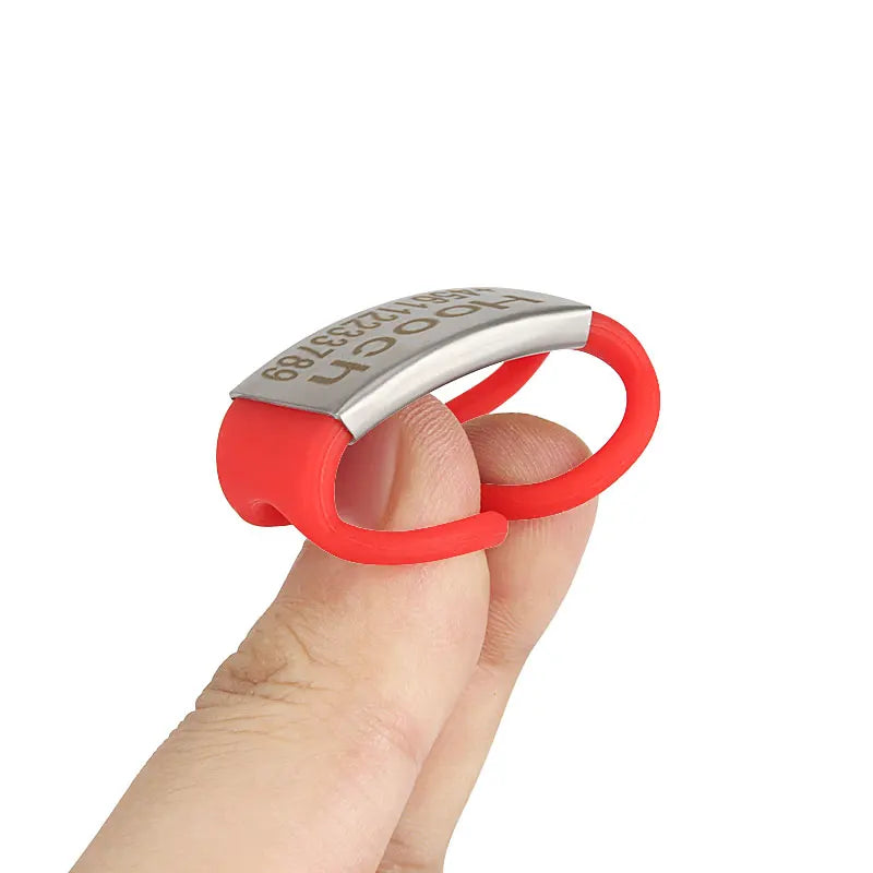 Silicone engraved identification accessories