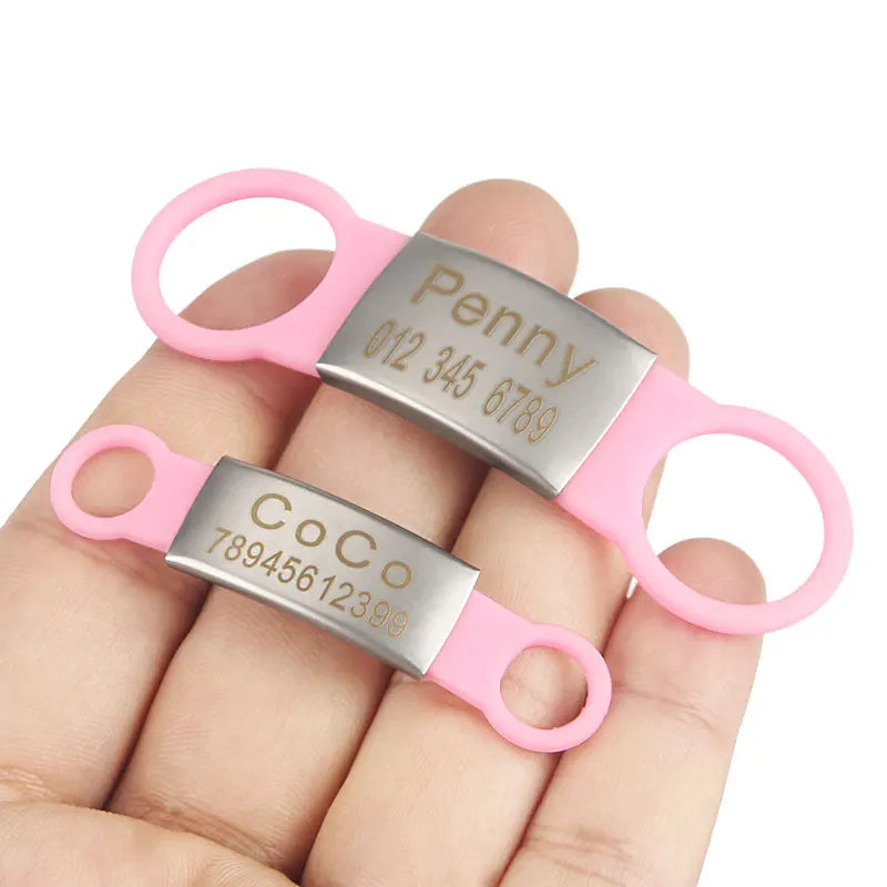 Silicone engraved identification accessories