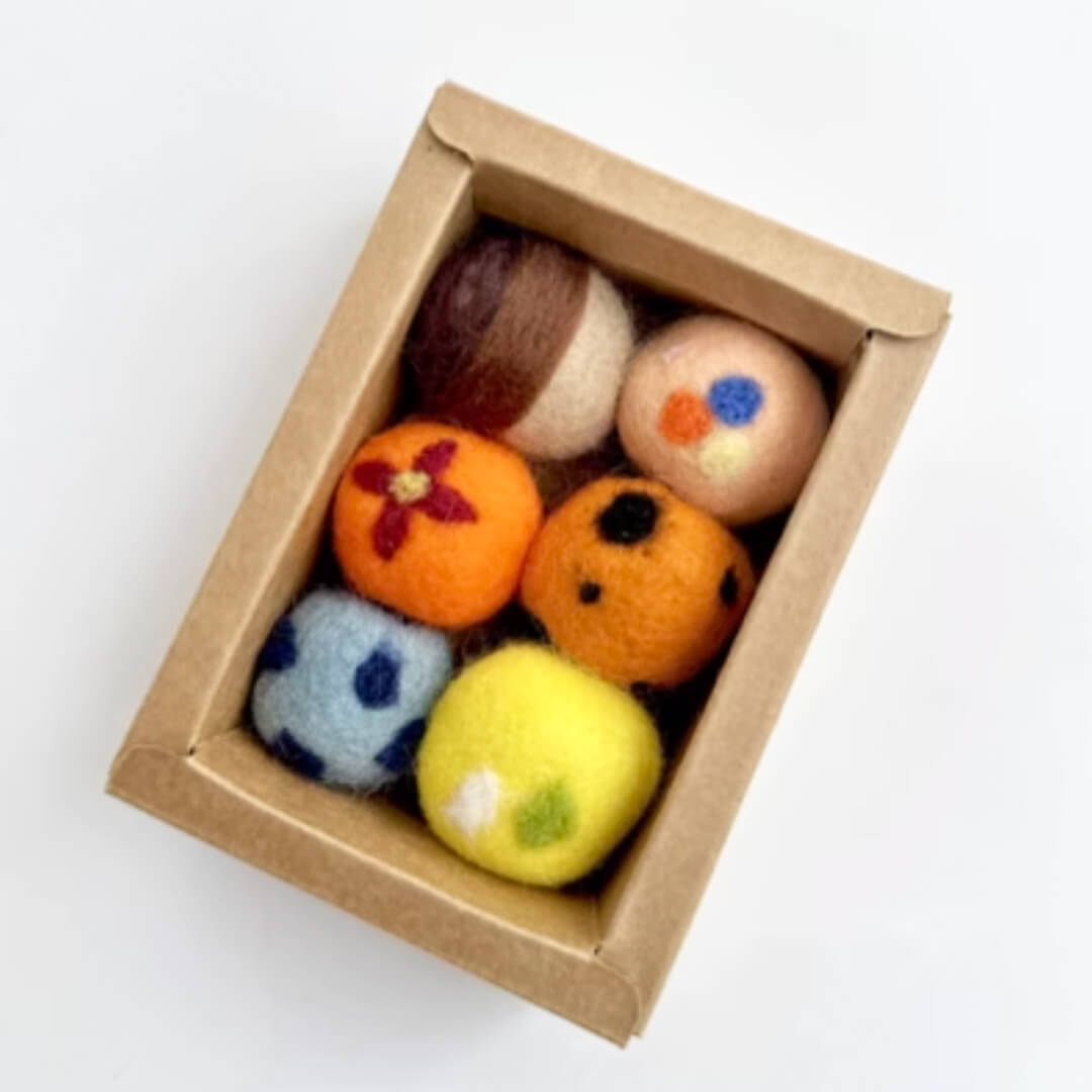 Nutty Veggie Cat Ball Toys - Set of 6