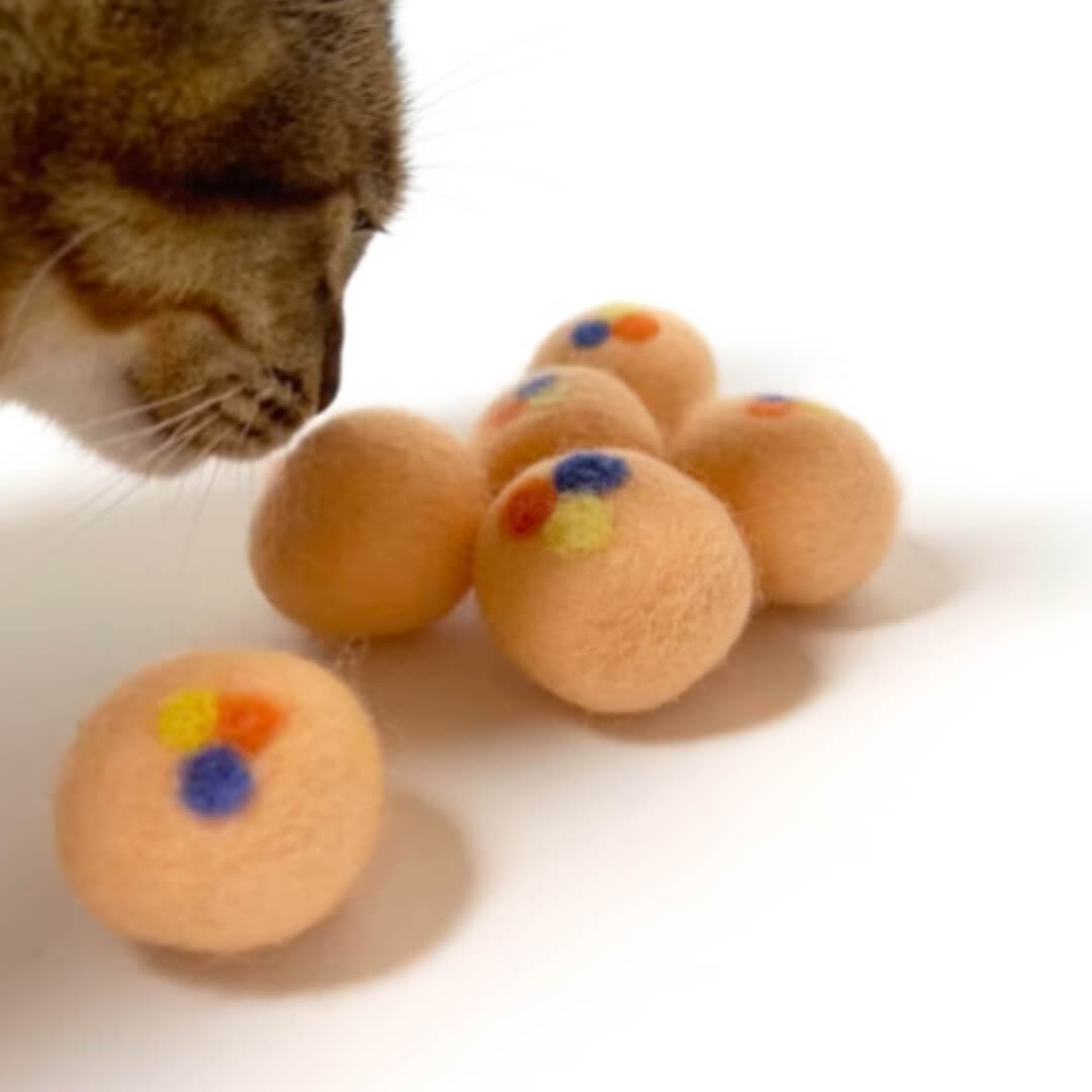 Nutty Veggie Cat Ball Toys - Set of 6