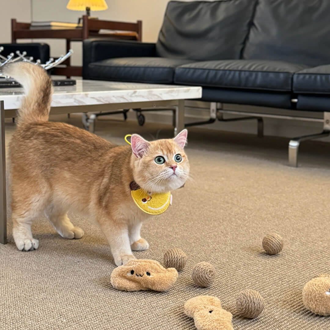 Peanut Sisal Scratching Balls Cat Toy