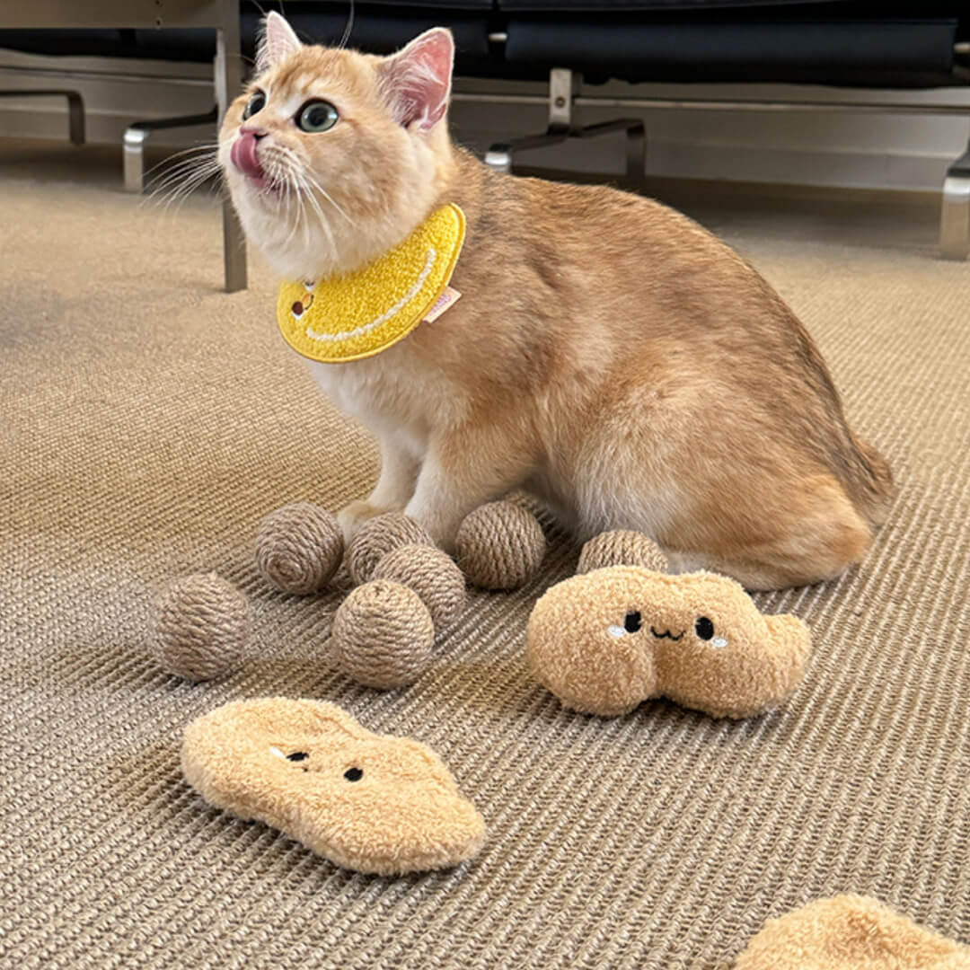 Peanut Sisal Scratching Balls Cat Toy