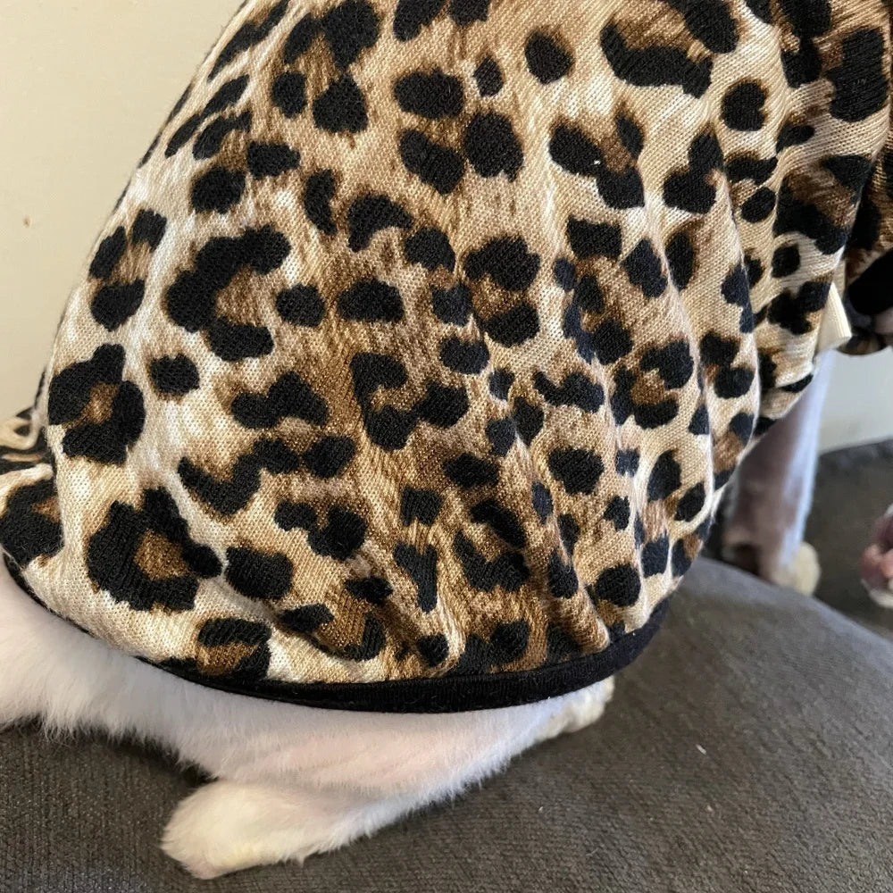 Leopard T-shirt for Cats - Light Spring/Summer Vest
