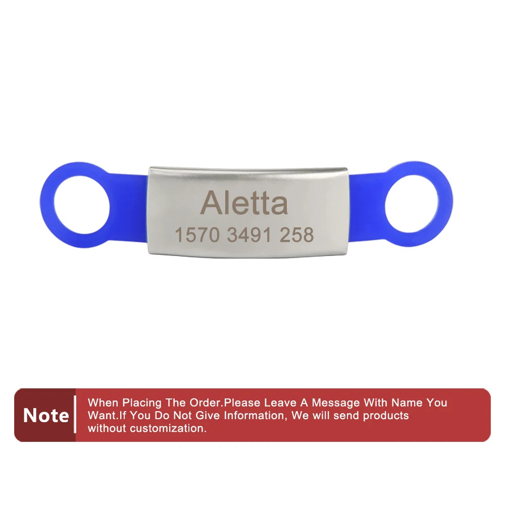 Silicone engraved identification accessories