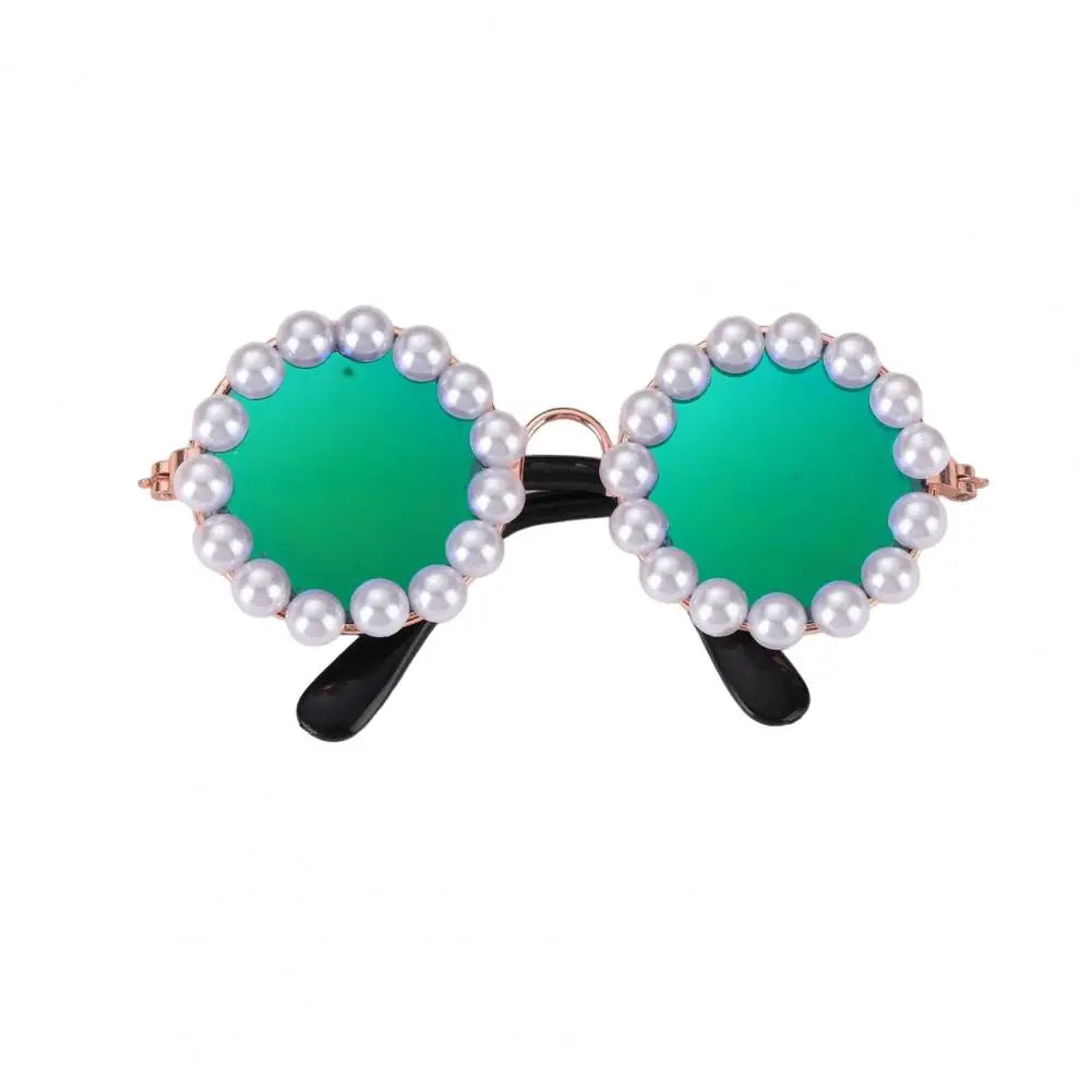Pet Accessories with Artificial Pearls Pet Glasses Pet Sunglasses with Faux Pearls Decoration for Cats Dogs for Festivals