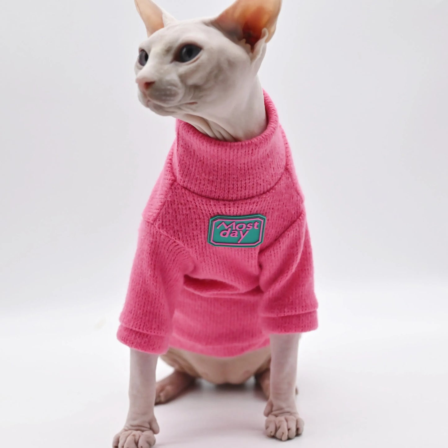 DUOMASUMI-Devon Sphynx Cat Clothes, Fashion Kitty, Soft and Comfort, Winter Hairless Cat Clothes