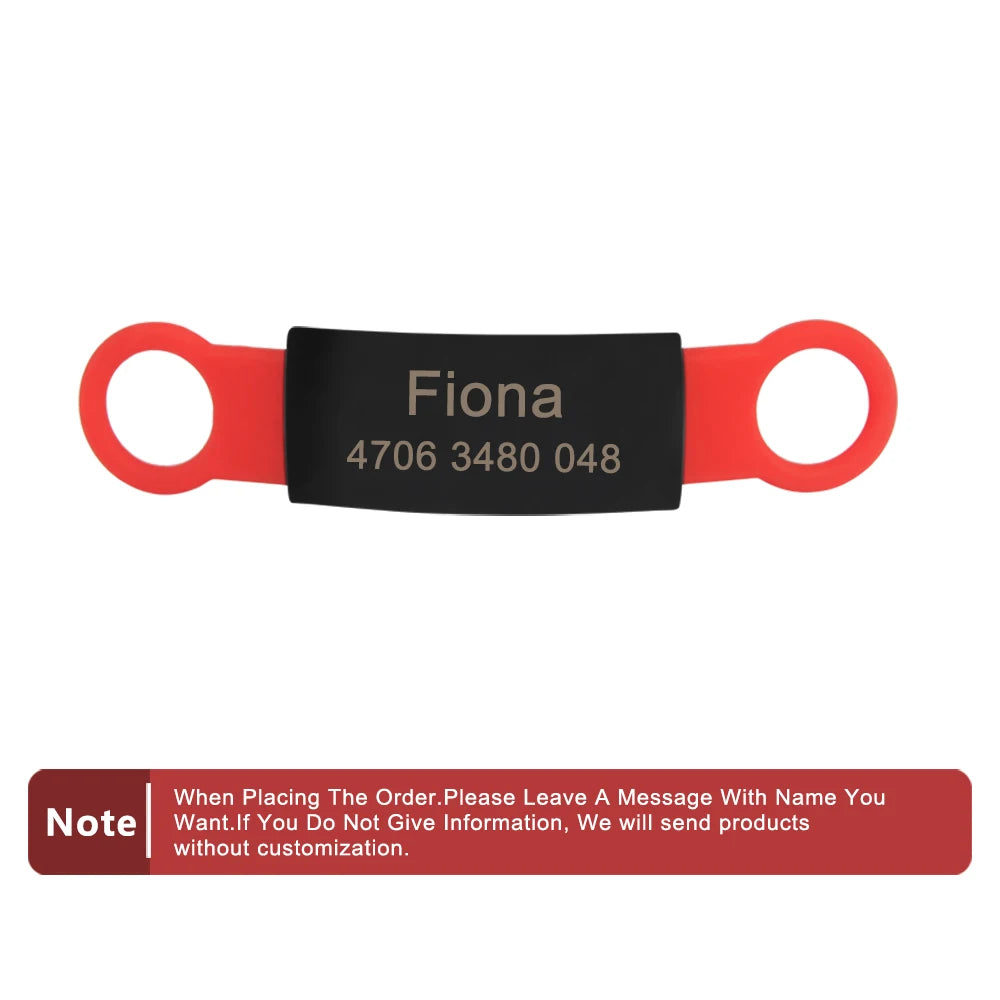 Silicone engraved identification accessories