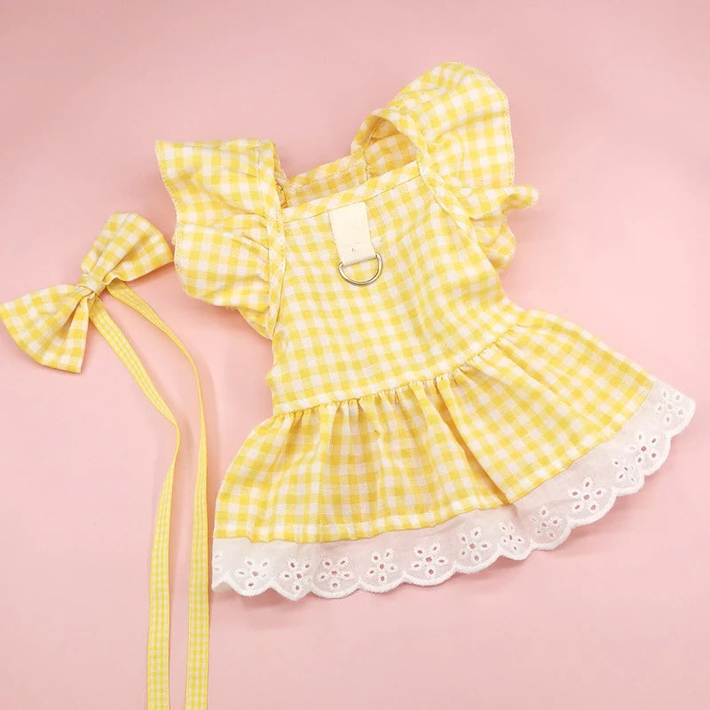 Red Polka Dot Dress For Pet Cat Clothes Sweet Suspenders Cats Clothing for Small Dogs Summer Skirts Princess Dress Pet Clothes