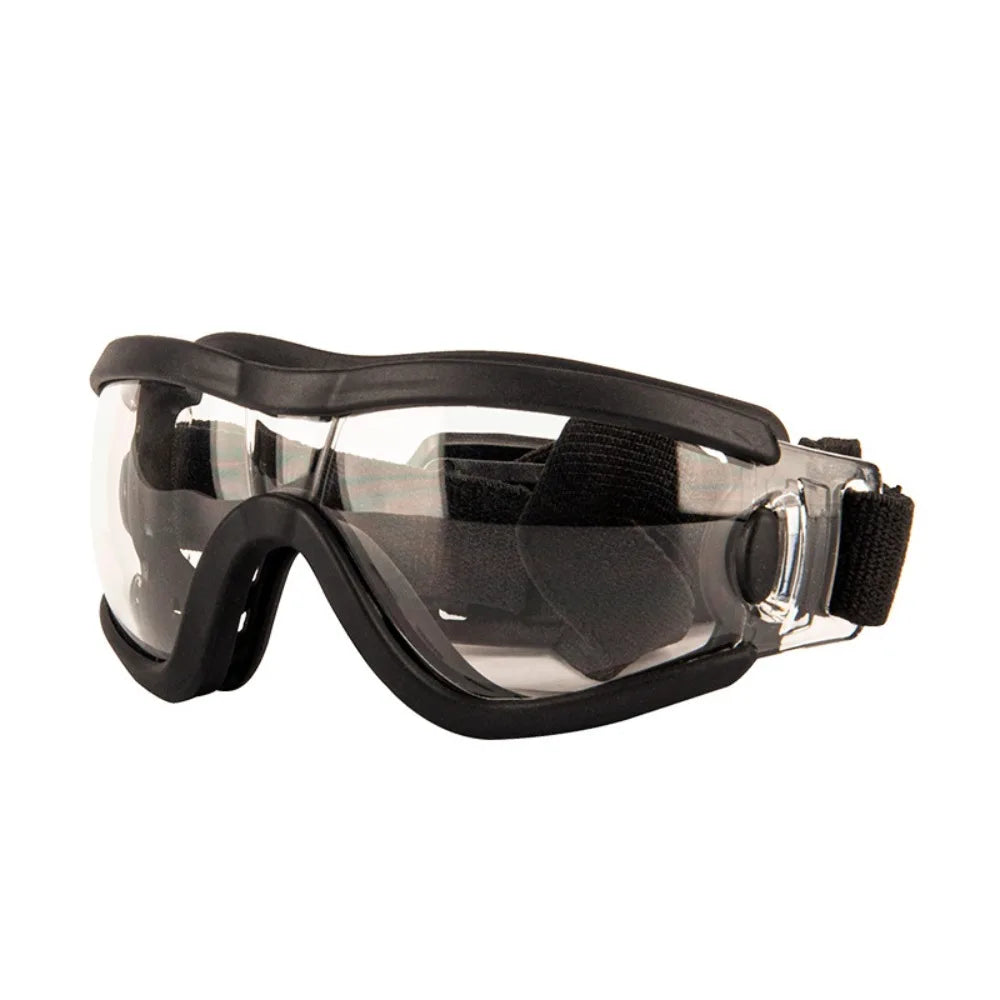 Safety glasses with adjustable strap UV resistant