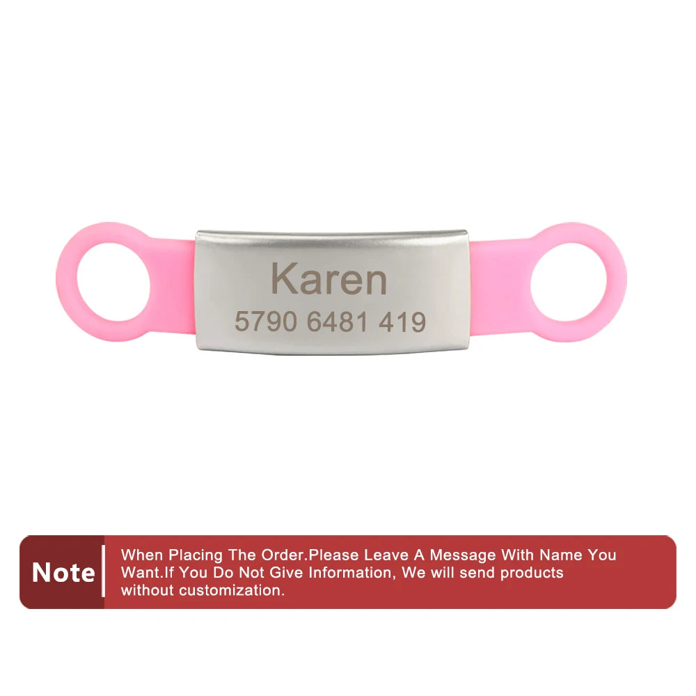 Silicone engraved identification accessories