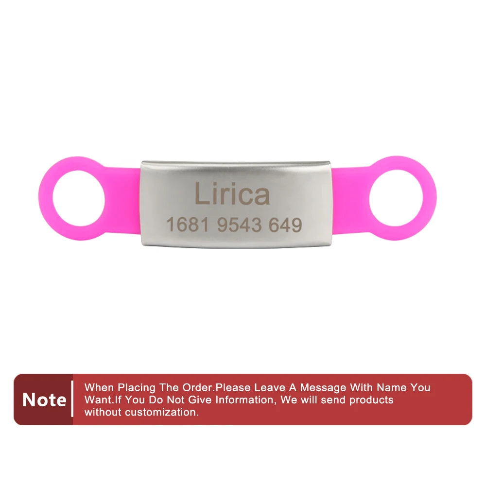 Silicone engraved identification accessories