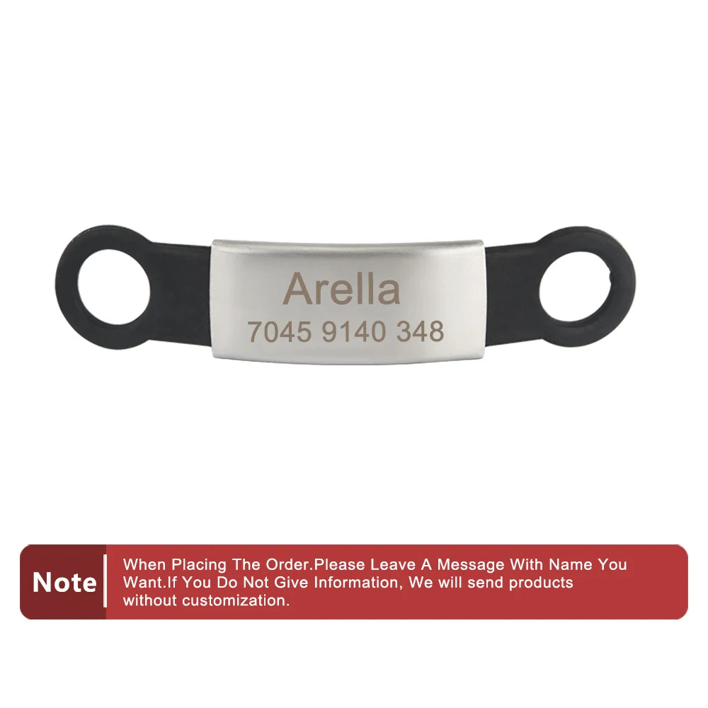 Silicone engraved identification accessories
