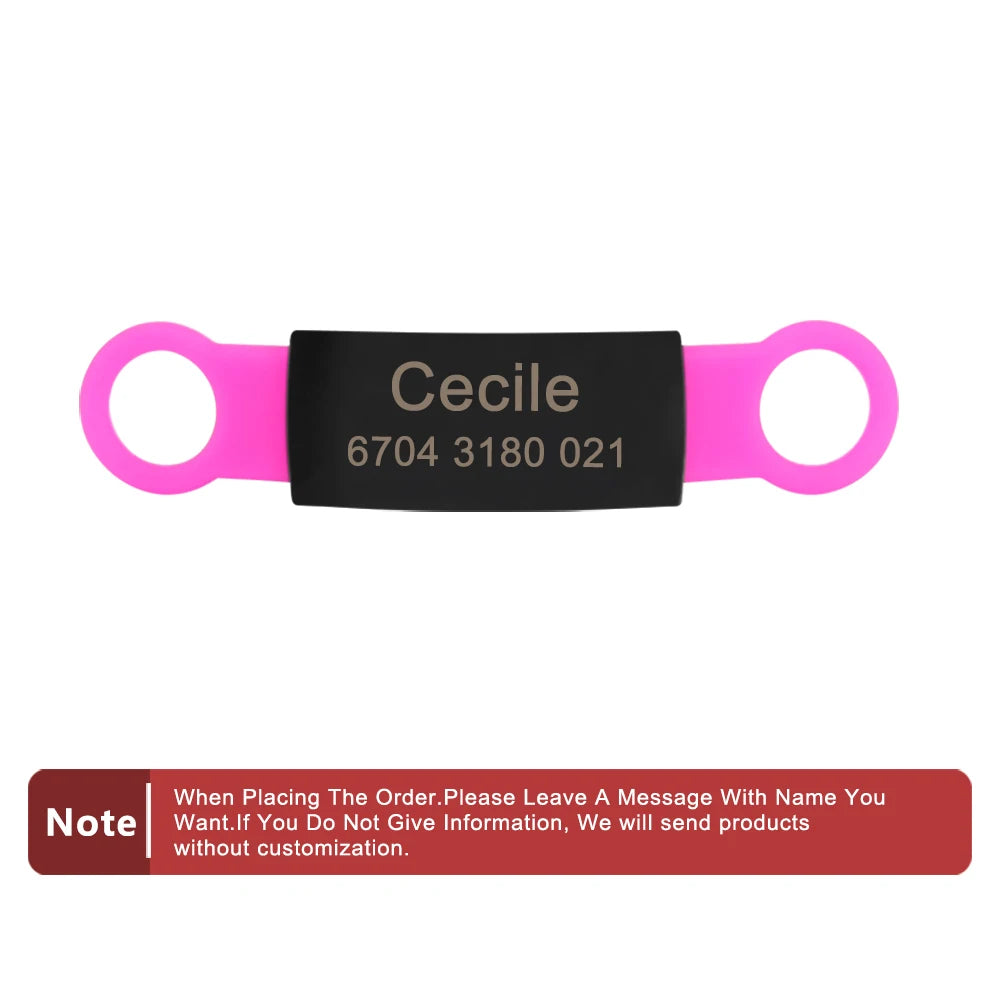 Silicone engraved identification accessories