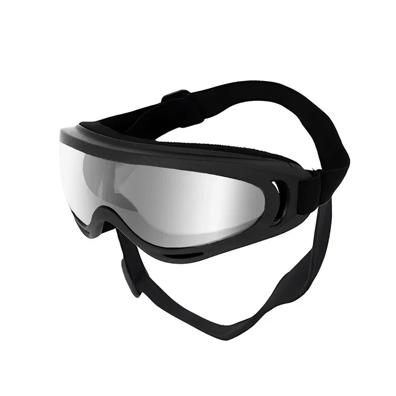 Pet Goggles Adjustable Anti UV Glare Windproof Sunglasses for Dogs Outdoor Hiking Running Beach All Breeds Eye Protection Black