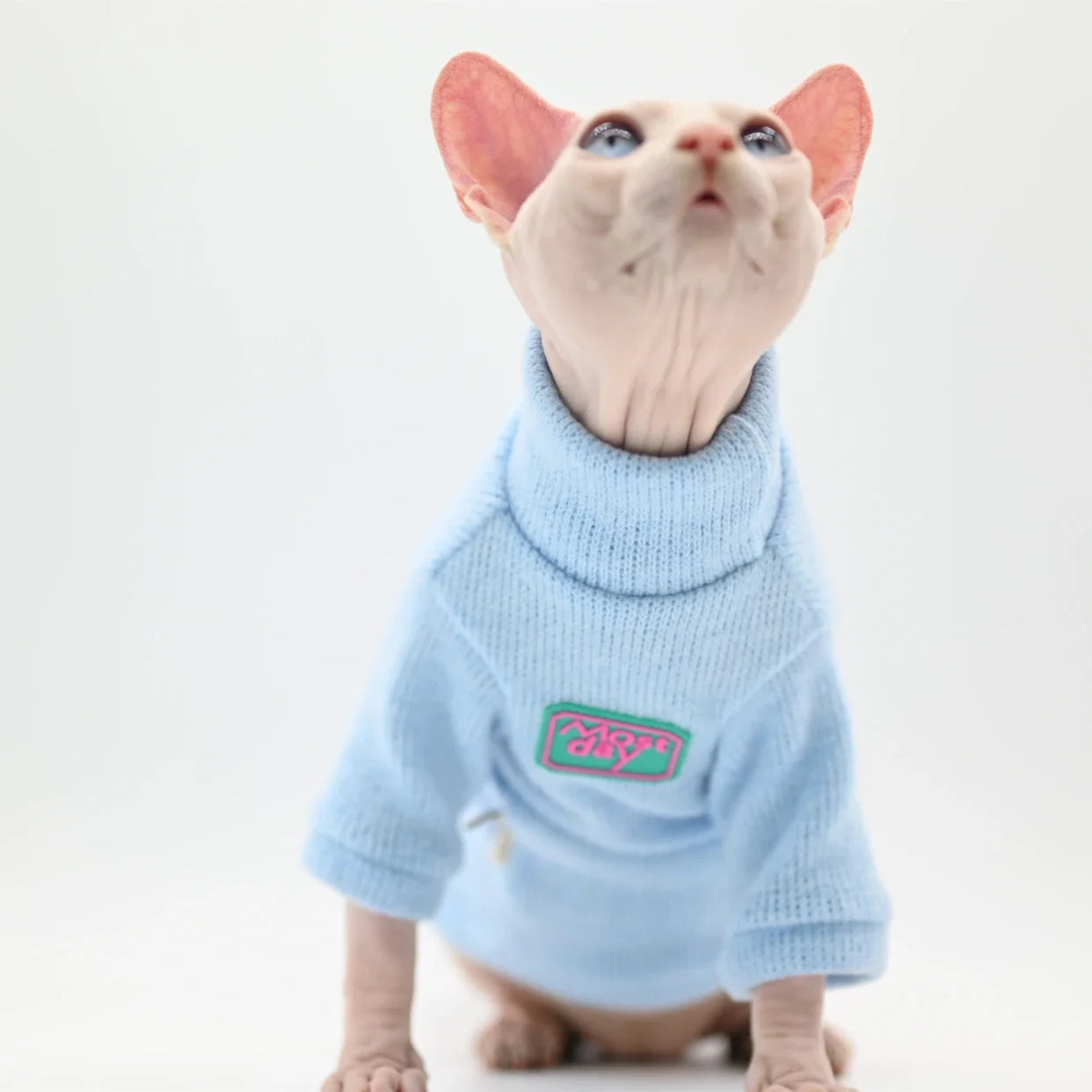 DUOMASUMI-Devon Sphynx Cat Clothes, Fashion Kitty, Soft and Comfort, Winter Hairless Cat Clothes