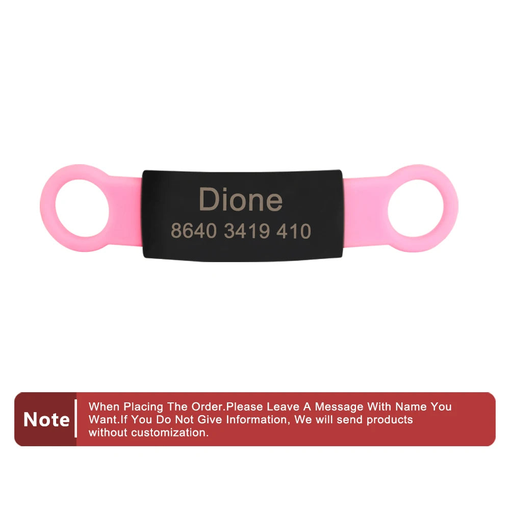 Silicone engraved identification accessories
