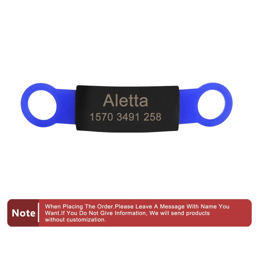 Silicone engraved identification accessories