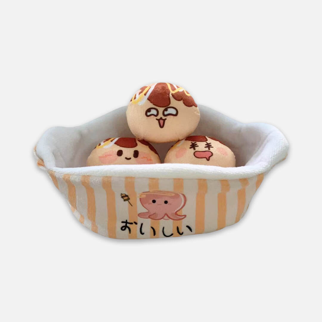 Takoyaki Squeaky Cat Toys