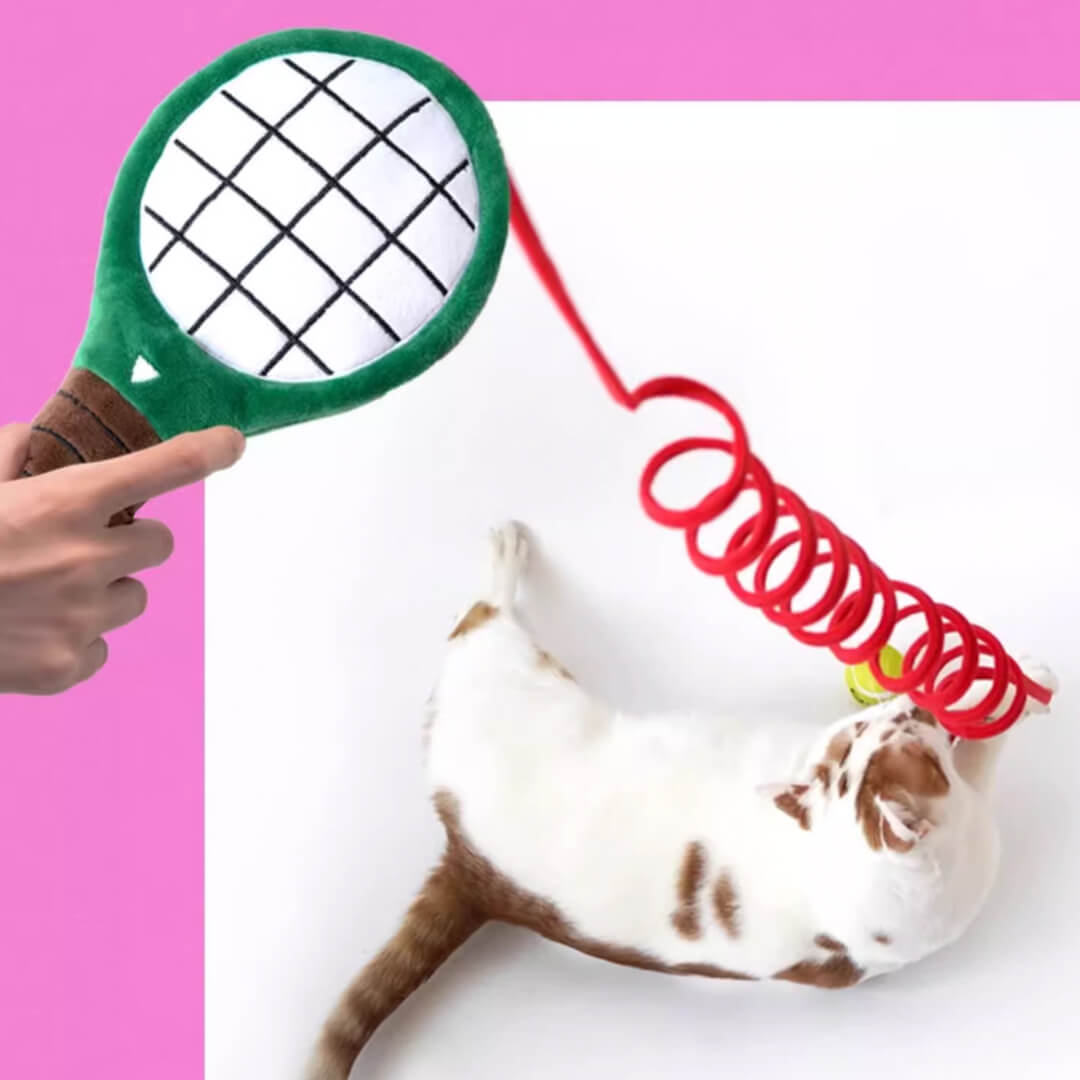 Tennis Pawtner Cat Bungee Teaser Wand