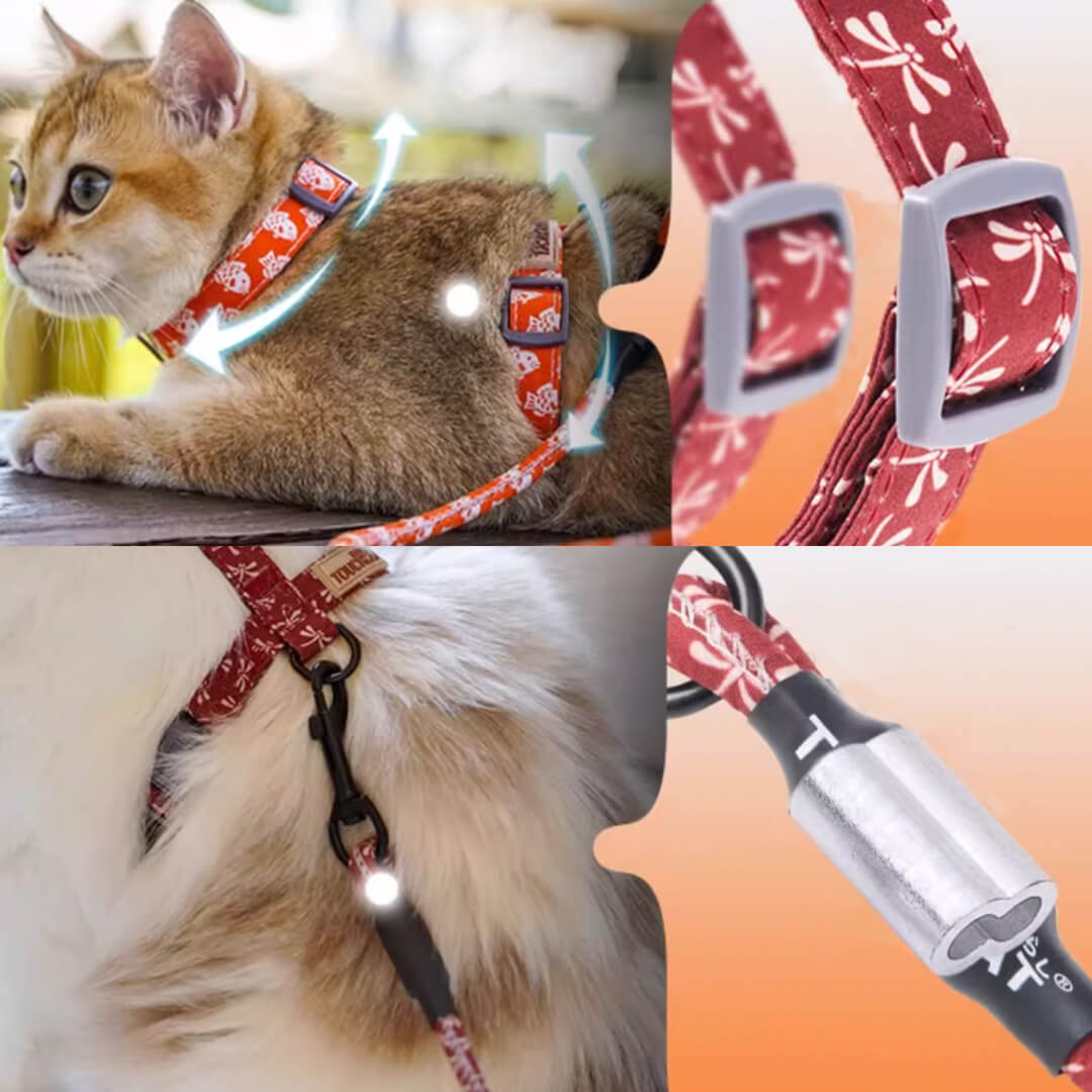TouchCat Cat Harness & Leash Set