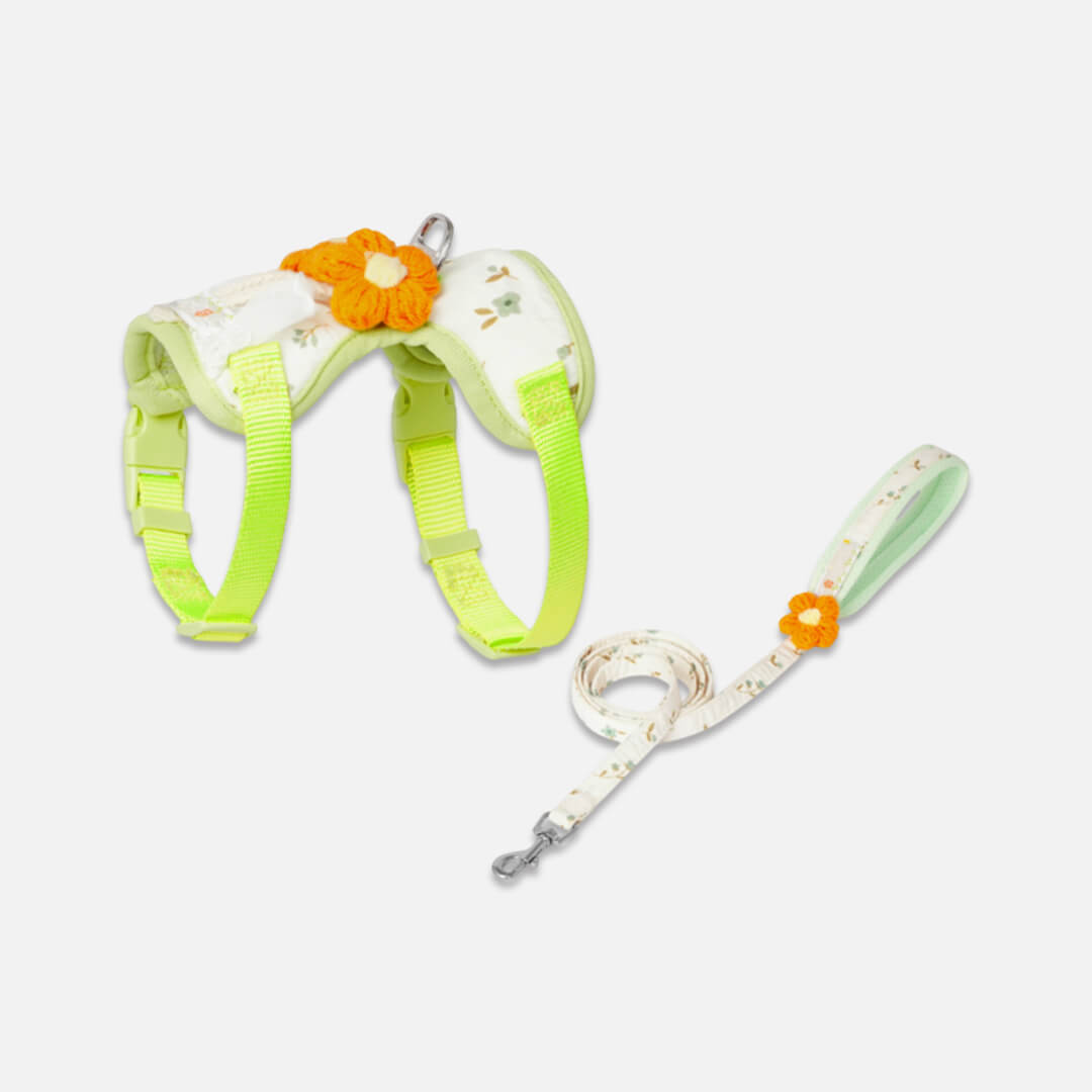 TouchDog Blossom Cat Harness & Leash Set