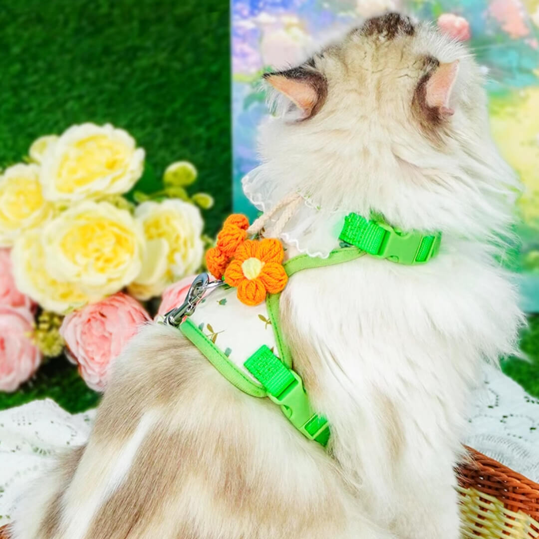 TouchDog Blossom Cat Harness & Leash Set