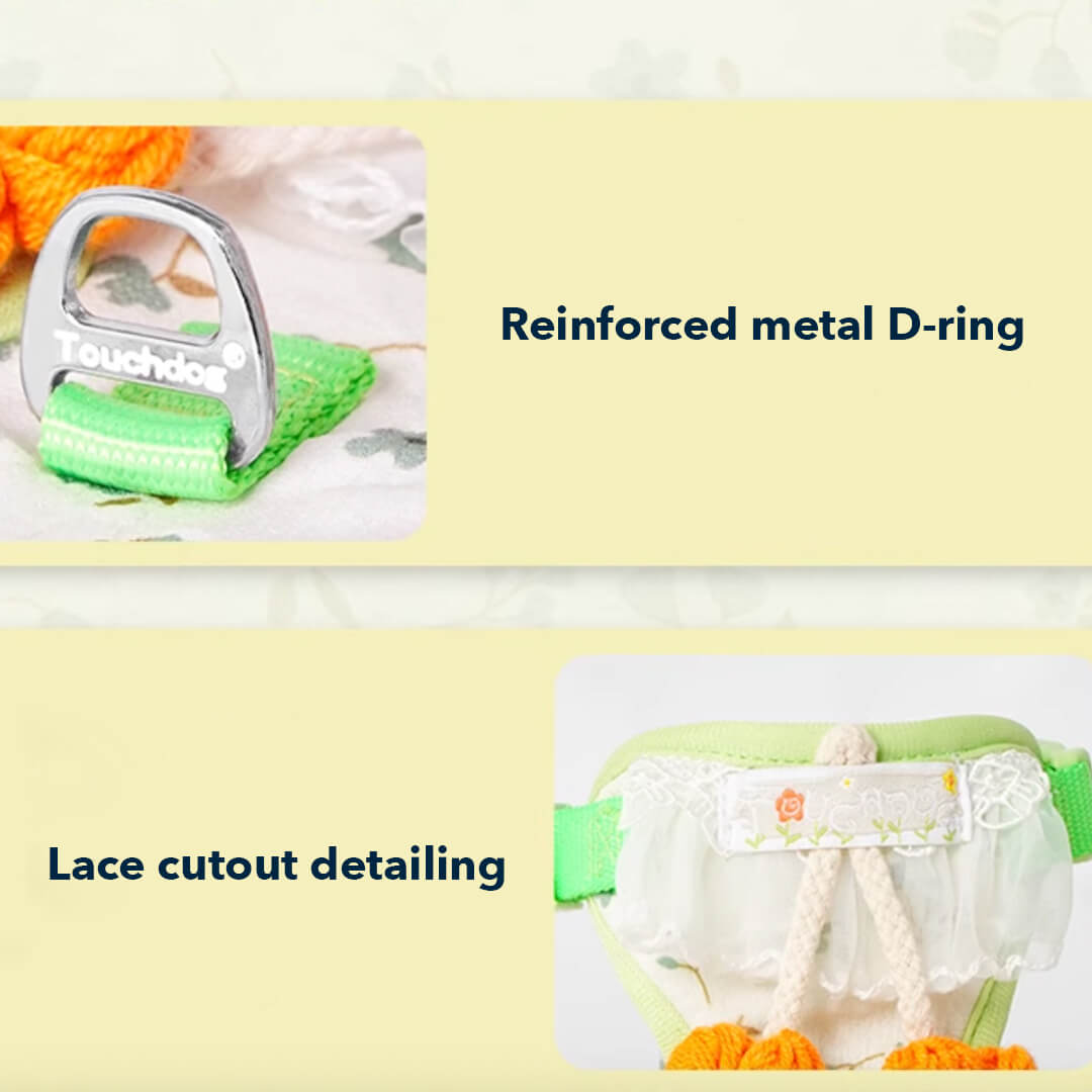 TouchDog Blossom Cat Harness & Leash Set