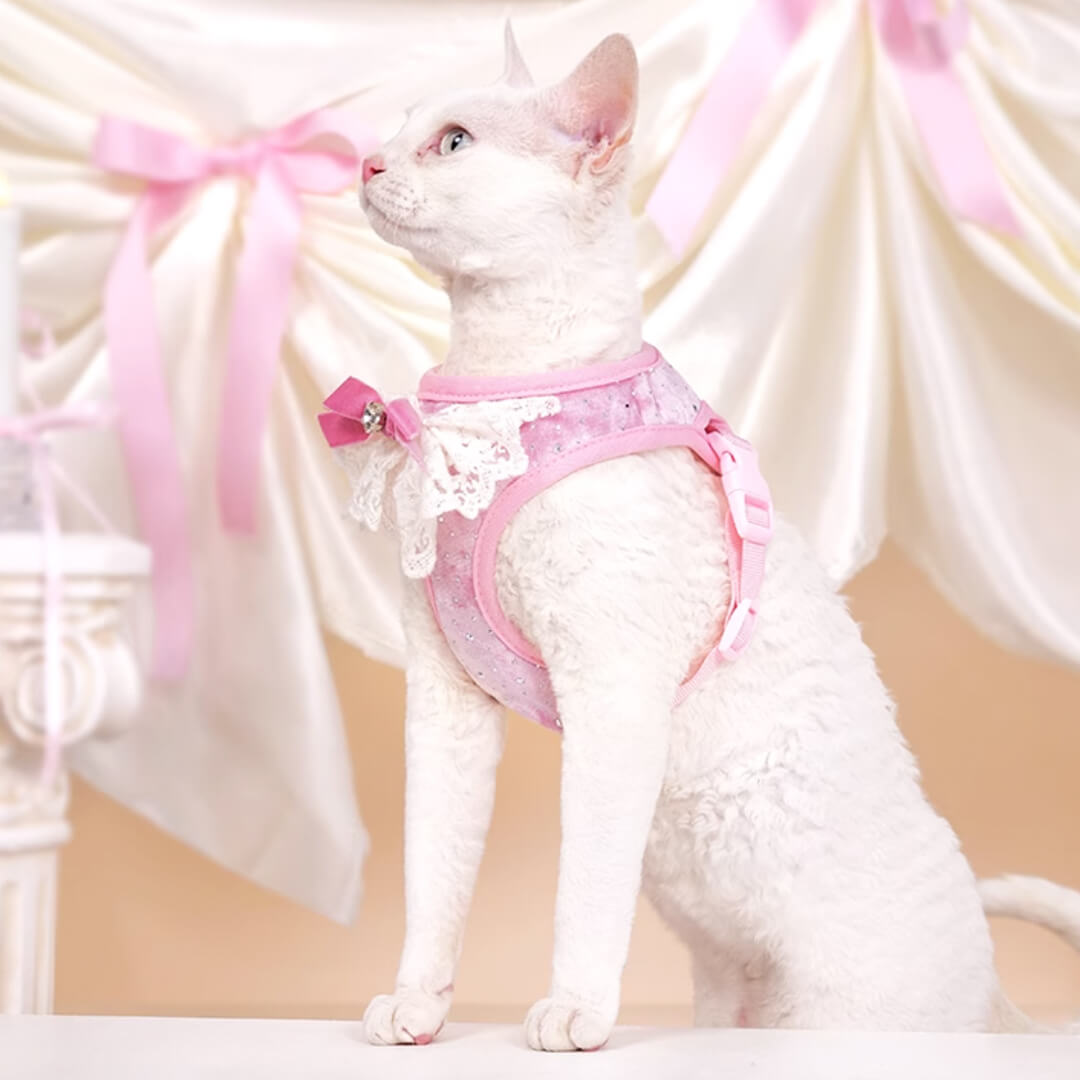 TouchDog Sparkle Cat Harness & Leash Set