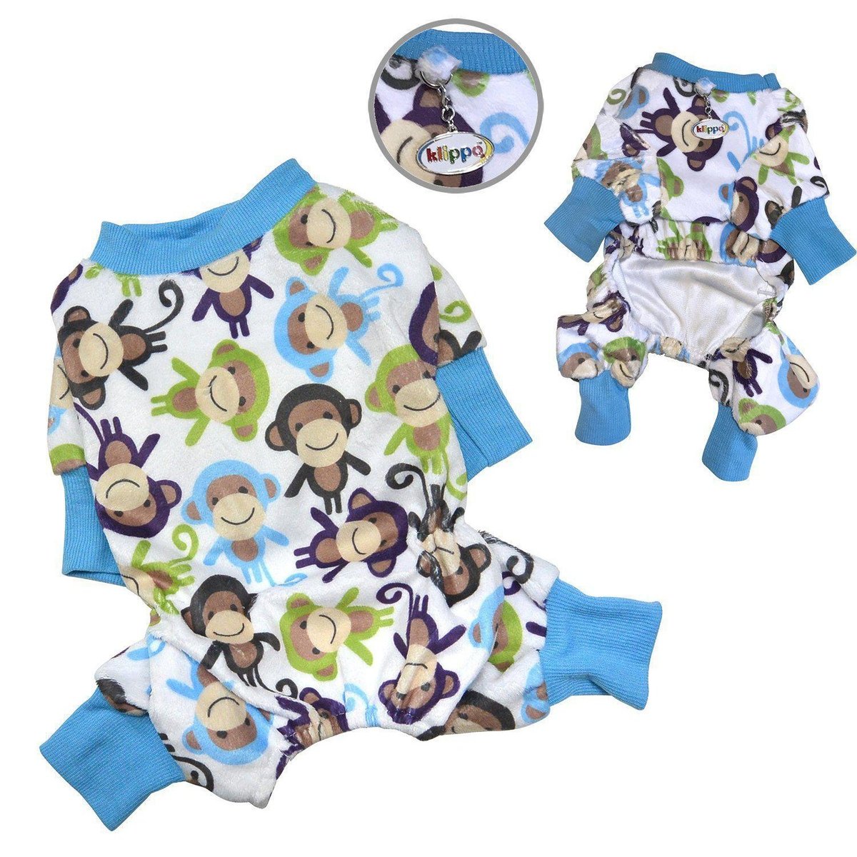 Ultra Soft Minky Monkey Dog Pajamas