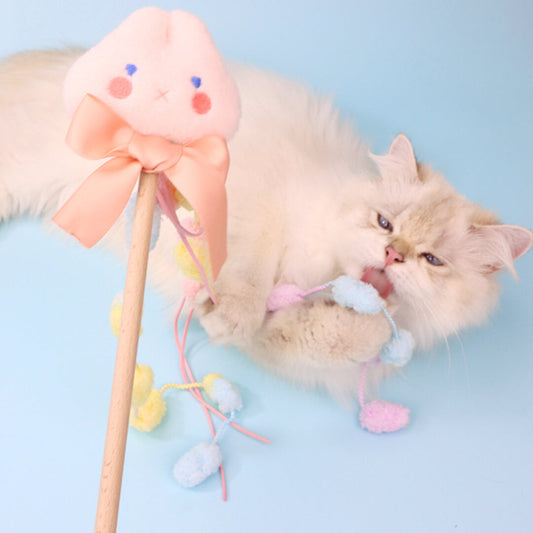 Bunny Blossom Cat Wand Toy