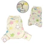 Colorful Stars Ultra Plush Front Sleeveless Dog Pajamas