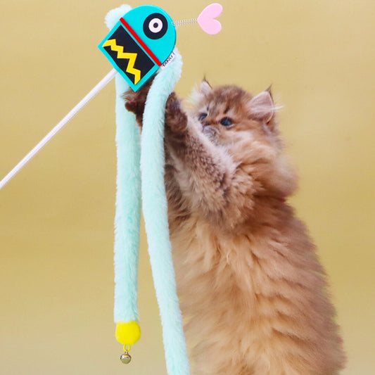 Flashy Fluff Cat Teaser Wand