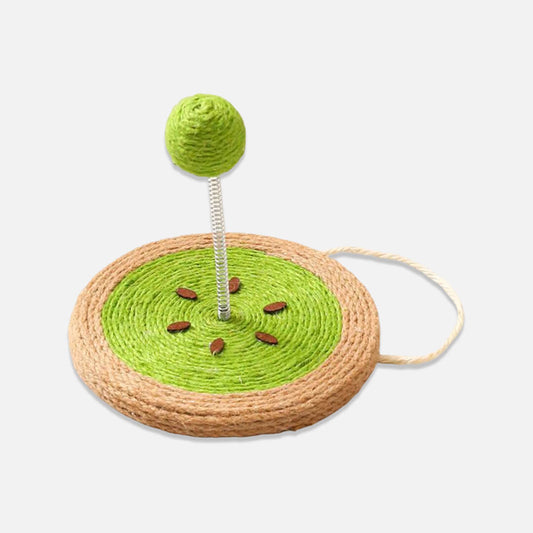 Kiwi Sisal Scratcher with Sisal Spring Ball