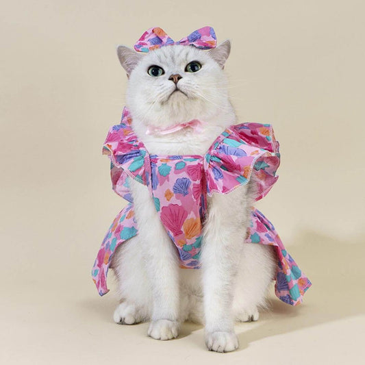 Little Princess Cat Dress & Bow Set