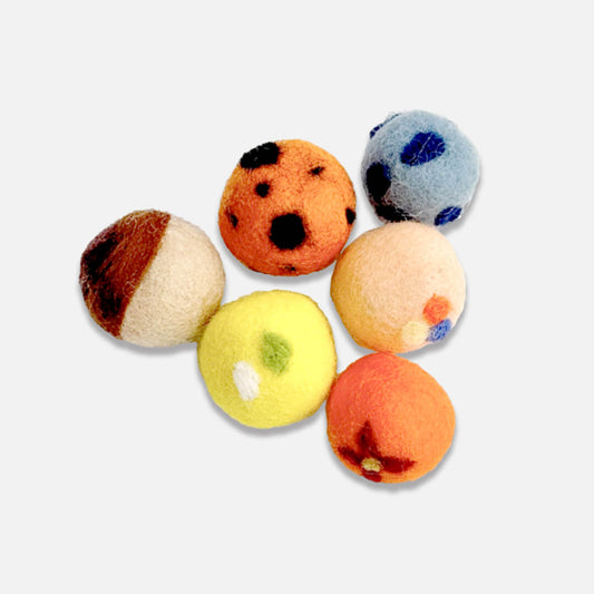 Nutty Veggie Cat Ball Toys - Set of 6