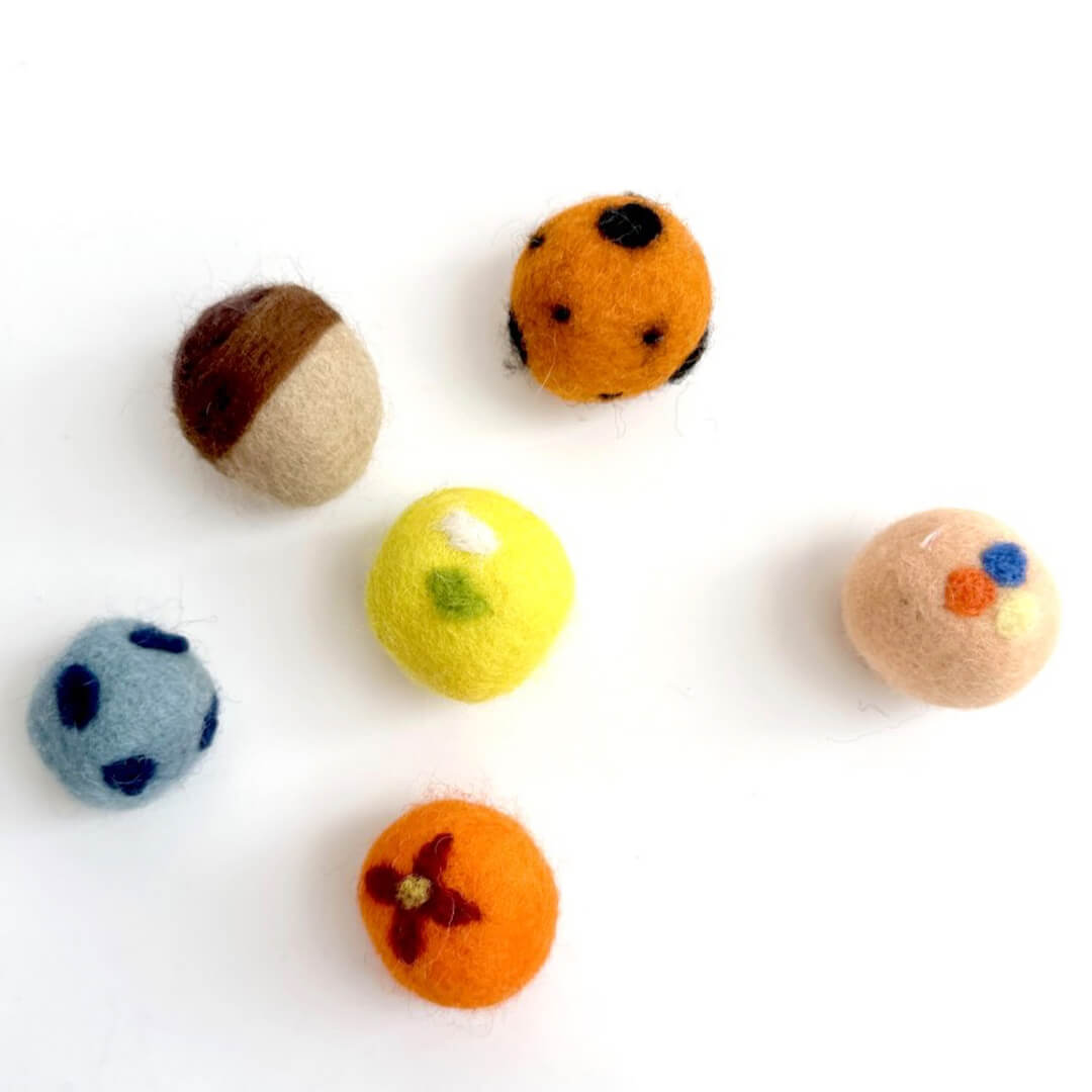 Nutty Veggie Cat Ball Toys - Set of 6