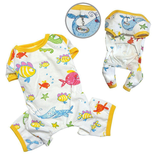 Ocean Pals Knit Cotton Dog Pajamas