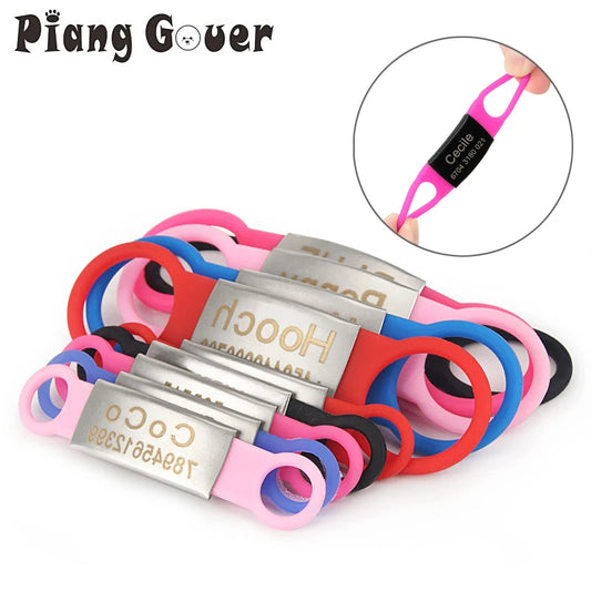 Silicone engraved identification accessories