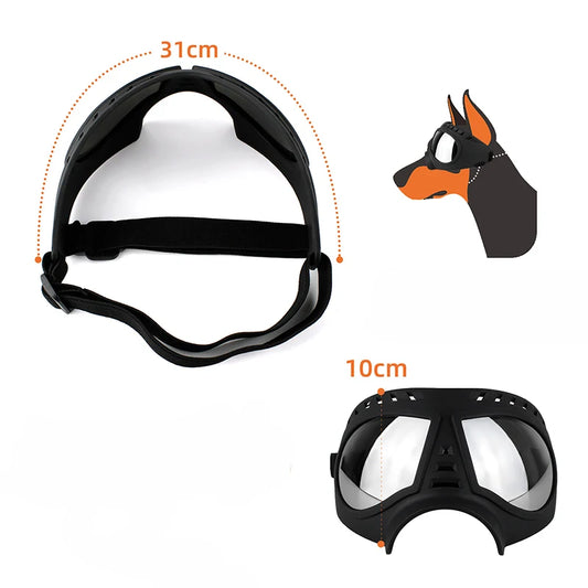 Pet Dog Goggles Sunglasses Anti-UV Sun Glasses Eye Wear Protection Waterproof Windproof Large Dog Sunglasses Pet Dog Supplies