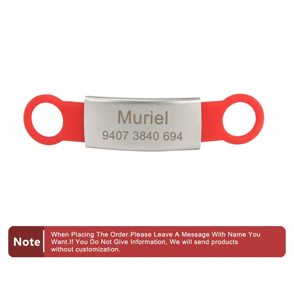 Silicone engraved identification accessories