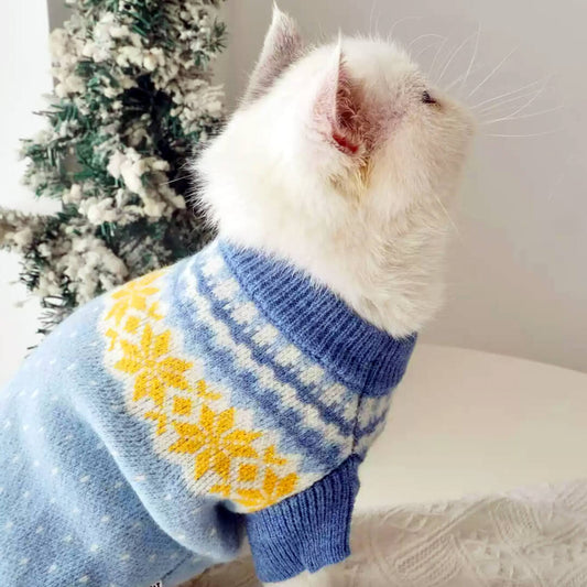 Snowflake Cat Sweater