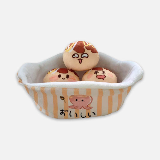 Takoyaki Squeaky Cat Toys