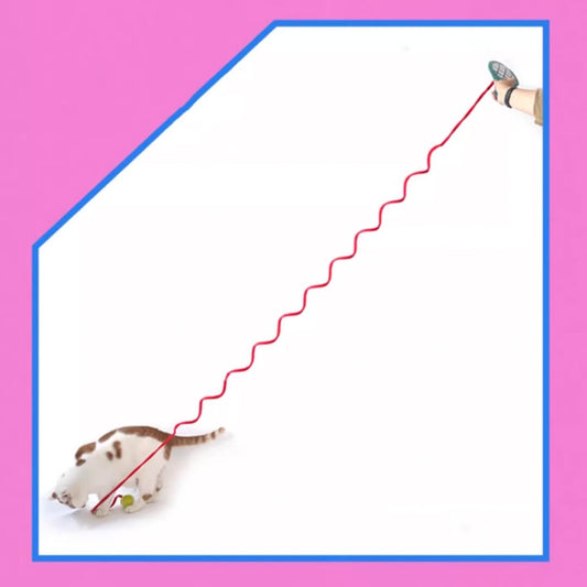 Tennis Pawtner Cat Bungee Teaser Wand