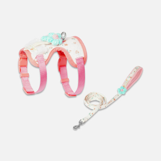 TouchDog Blossom Cat Harness & Leash Set