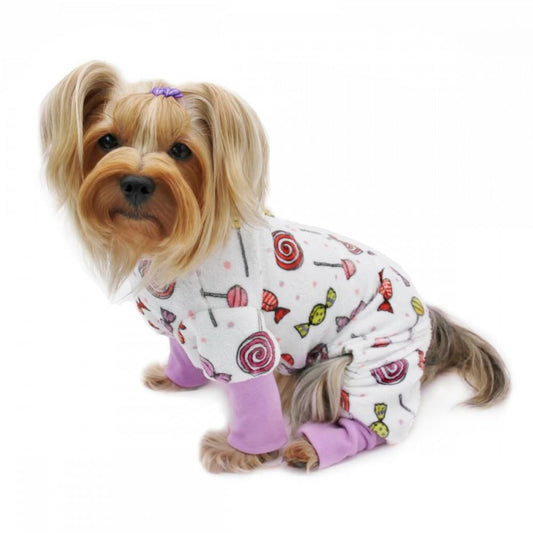 Ultra Soft Minky Sweet Candies Dog Pajamas